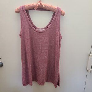 Loft Red and White Casual Stripped Summer Top